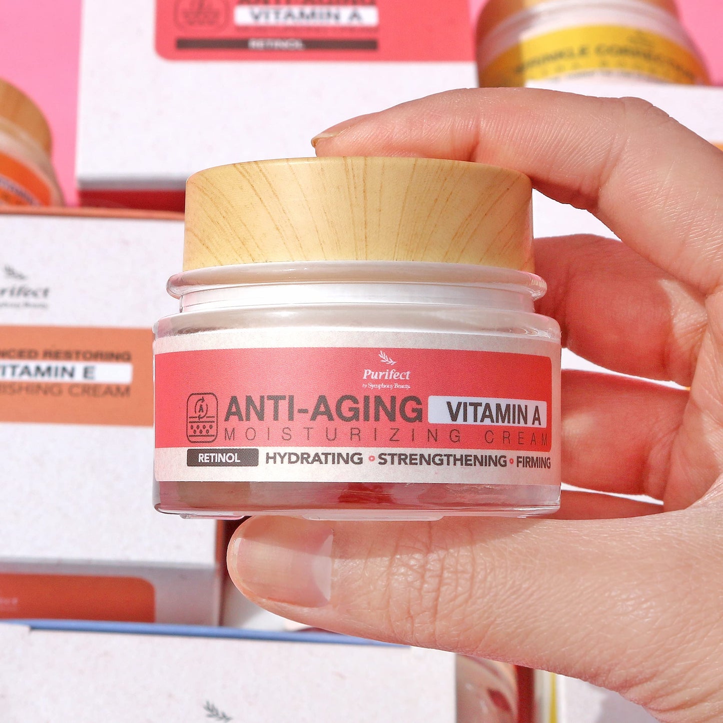 Purifect Anti-Aging Vitamin A Moisturizing Cream for Women & Men - Moisturizer Face Cream with Retinol, Promotes Collagen Production, Strengthens and Hydrates Skin, Moisturizing Skincare - 1.7 fl oz