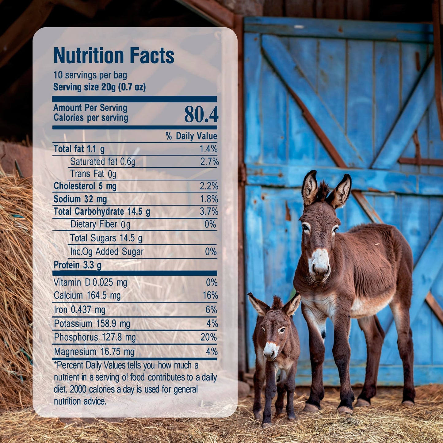 OSELAK Donkey Milk Powder 200g, Pure and 100% Natural, High in Calcium, Iron, and Vitamin D, Similar to Mother's milk, Rich in Whey protein, Vitamins and Minerals, Nothing added, Nothing removed