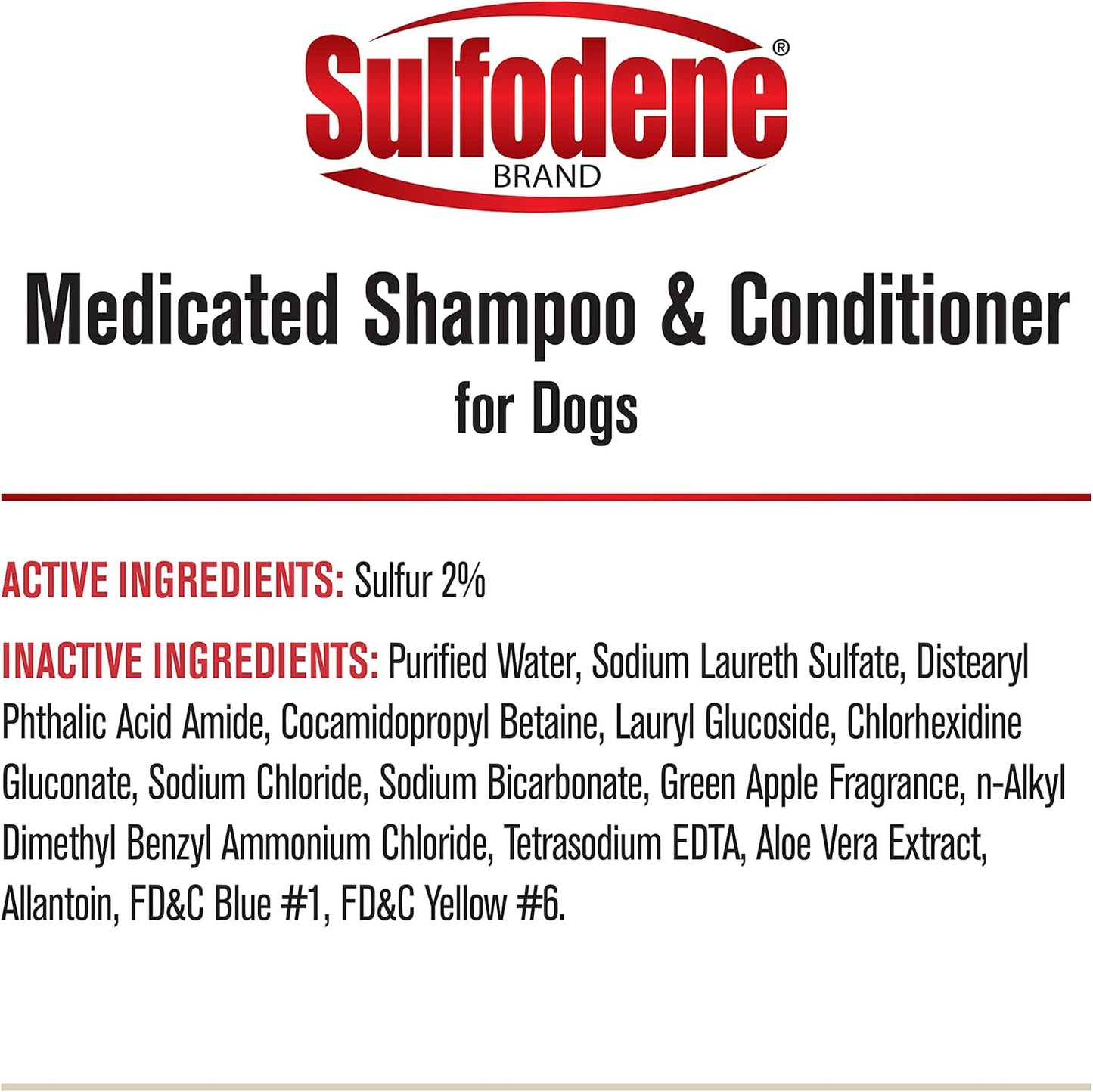 Sulfodene Medicated Dog Shampoo & Conditioner - 12oz | Soothes Skin & Reduces Itching