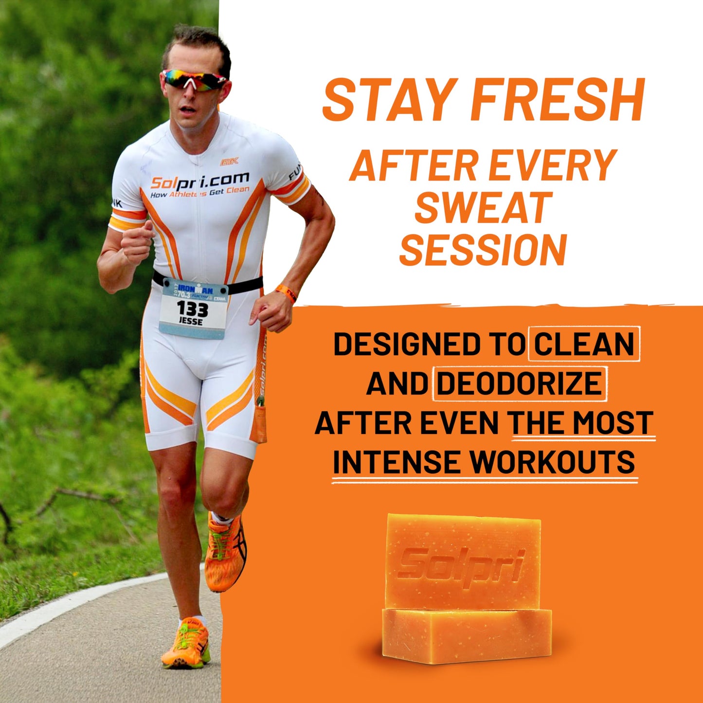 Solpri Athlete's Lemongrass & Tea Tree Soap Bar – 4 oz (6 Pack)