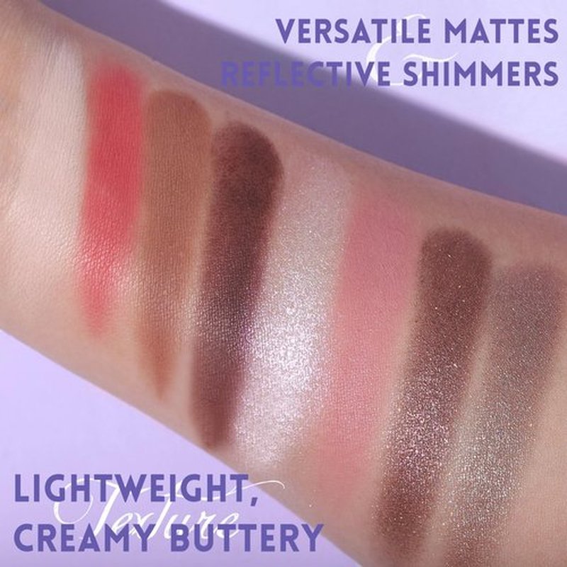 UCANBE 8 Colors Eyeshadow Makeup Palette, Nude Shimmer Matte Metallic Rose Taupe Neutral Eye Makeup Pallet, Natural High Pigmented Blendable Eyes Shadow Travel Size Kit