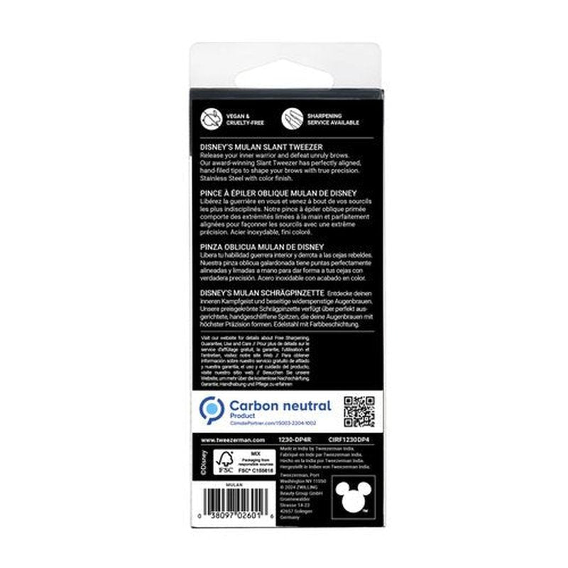 Tweezerman Mulan Slant Tweezer - Eyebrow Tweezers for Women and Men