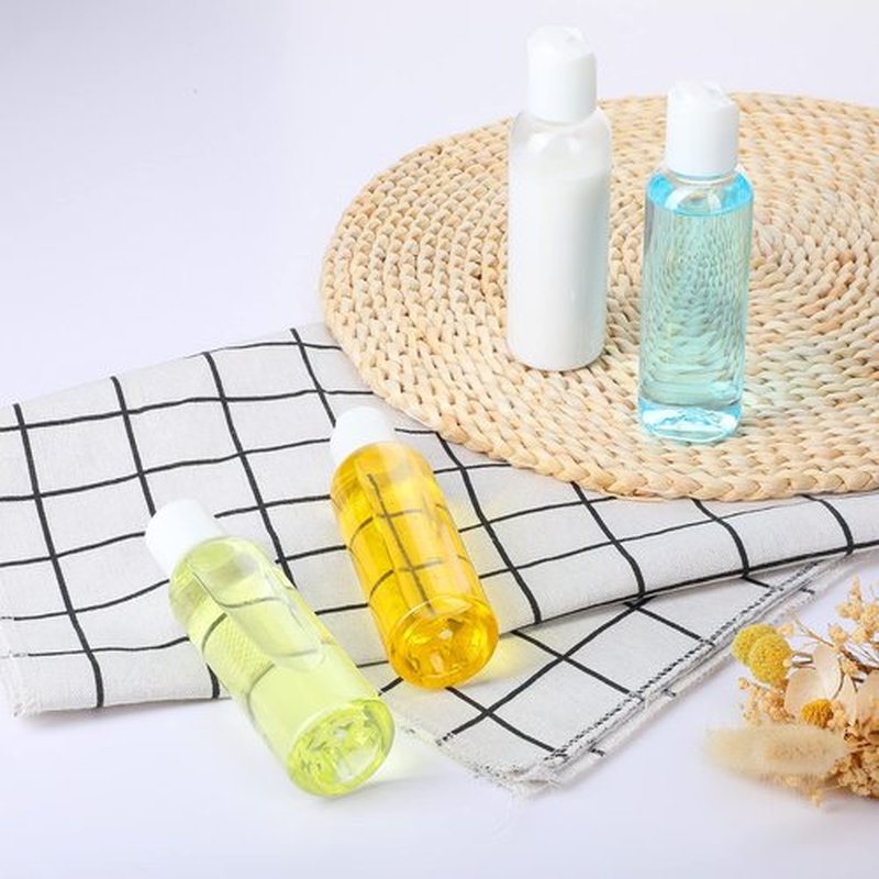 Zubebe 36 Pcs Plastic Travel Bottles with Disc Top Flip Cap Empty Refillable Squeeze Travel Containers for Shampoo Lotions Cream Toiletries Liquid Body Soap (Clear, 4 oz)