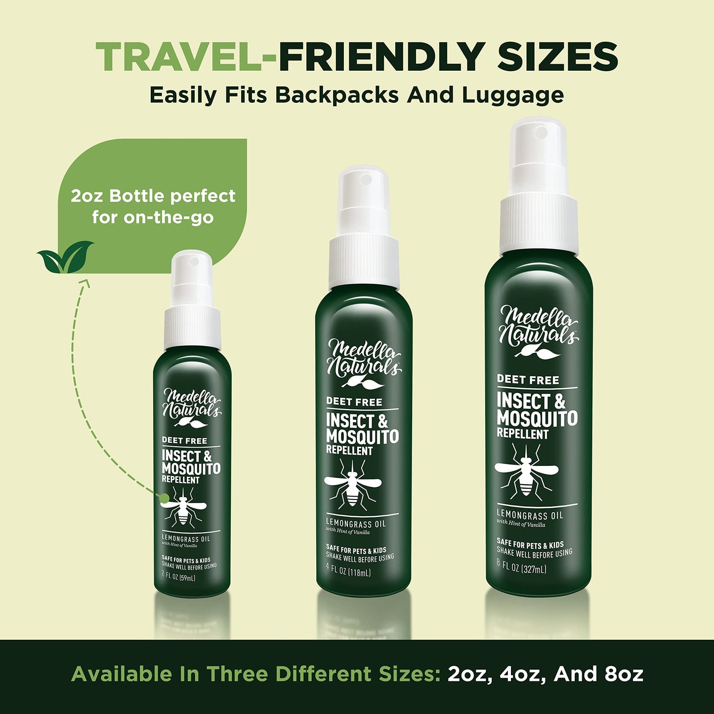 Deet-Free Insect & Mosquito Repellent – Nice Smelling, Pack of 2 (4 oz)