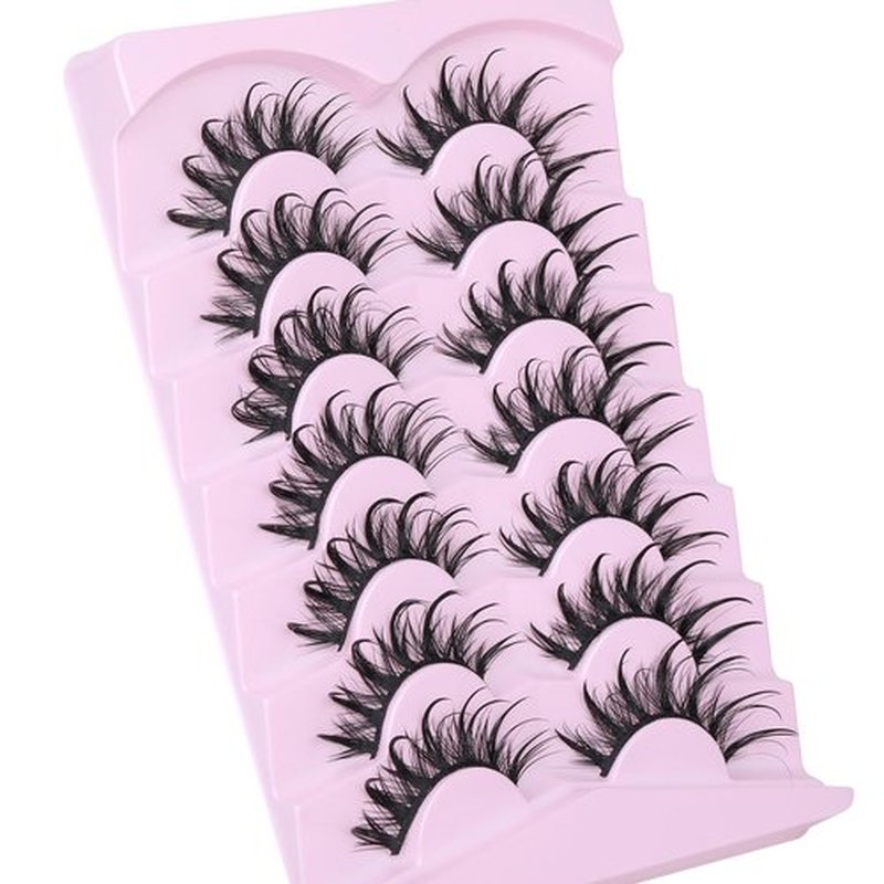 EYDEVRO Manga Lashes Wet Look Thai Style Anime Cosplay False Eyelashes 18mm Spiky Thick Dramatic Doll Lashes Japanese Korean Lashes 7 Pairs