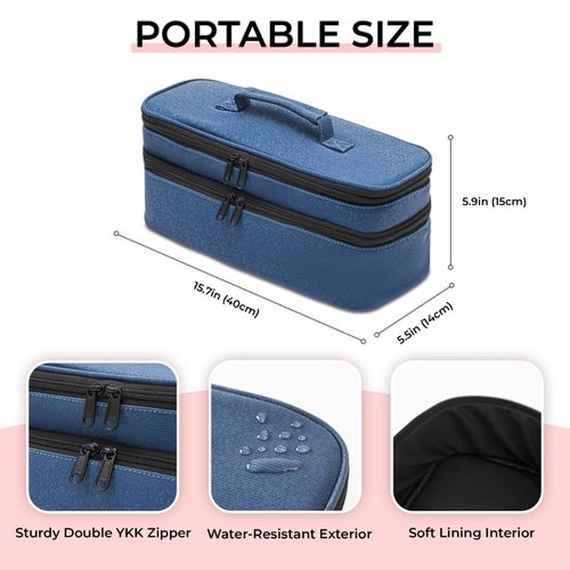 Greenesta Hair Tools Travel Bag Compatible With Shark Flex Style Attachment, Shark Airwrap Flexstyle, Dyson Airwrap | Travel Case For Sharkflex Styler | Beauty Hair Dryer Attachments Storage B.Diamond