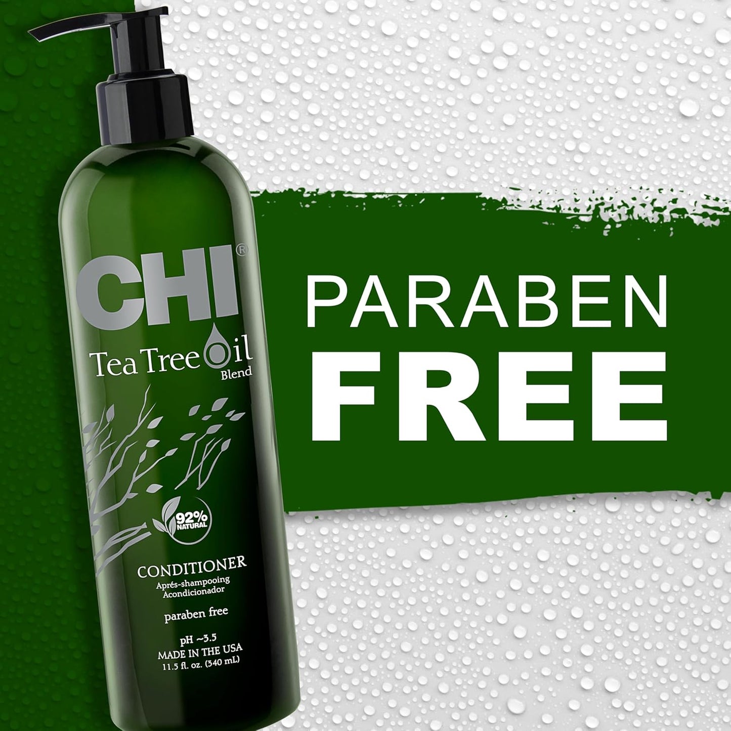 CHI Tea Tree Oil Shampoo, Strengthening Shampoo For Gently Cleansing Hair & Removing Impurities, Sulfate, Paraben, & Cruelty-Free, 25 Oz