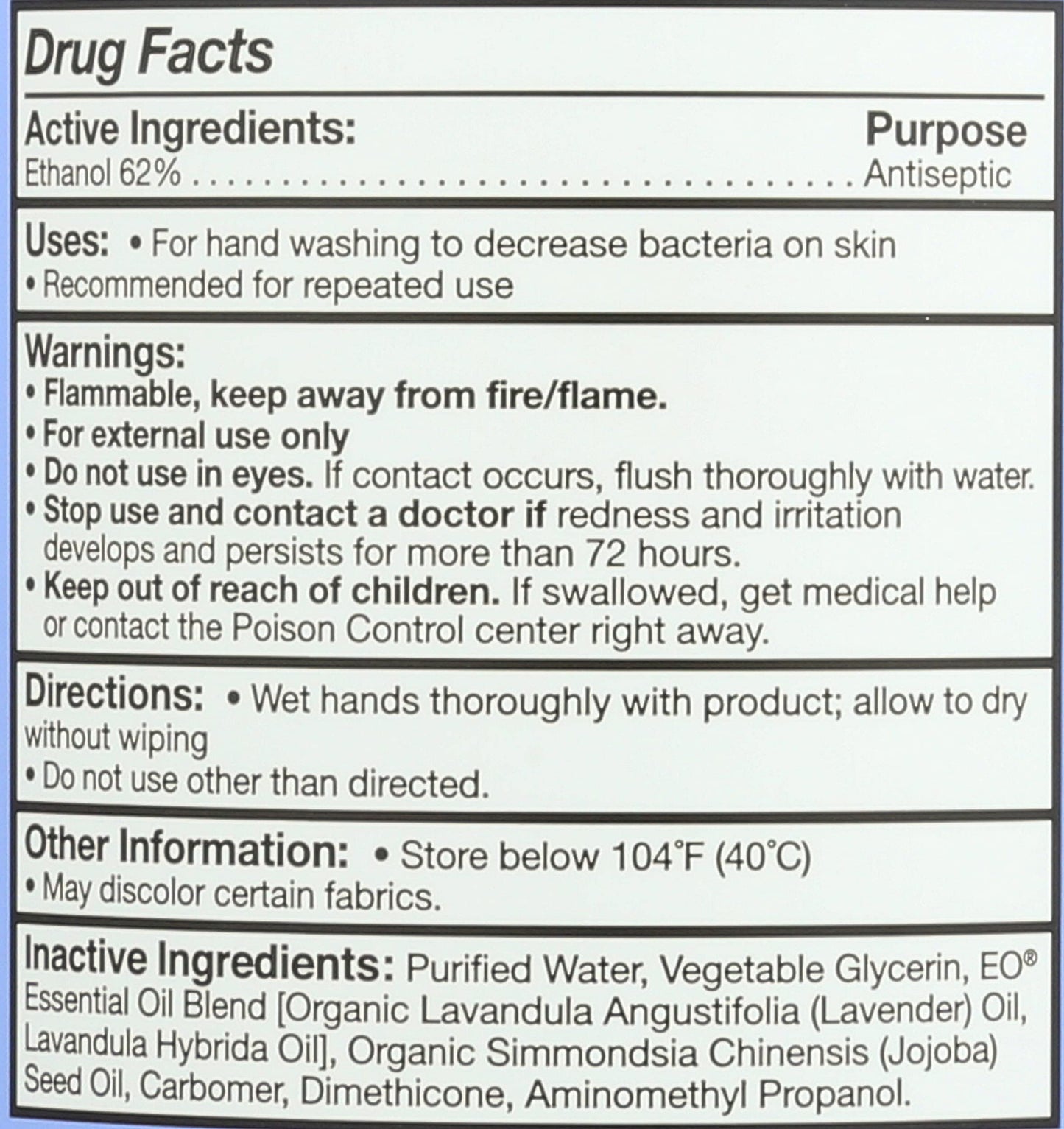 Eo Lavender Hand Sanitizer, 32 FZ