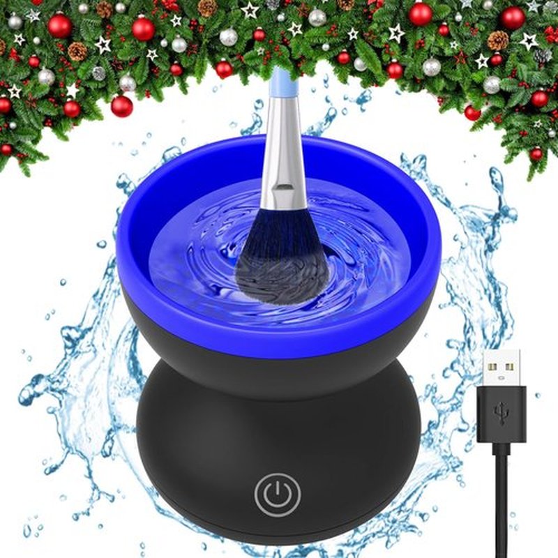 Catcan Brush Cleaner Makeup, Electric Makeup Brush Cleaner, Makeup Brush Cleaner Machine, Portable Automatic Cosmetic Brush Cleaner Tools, Paint Brush Cleaner Spinner, Fits for All Size Brushes