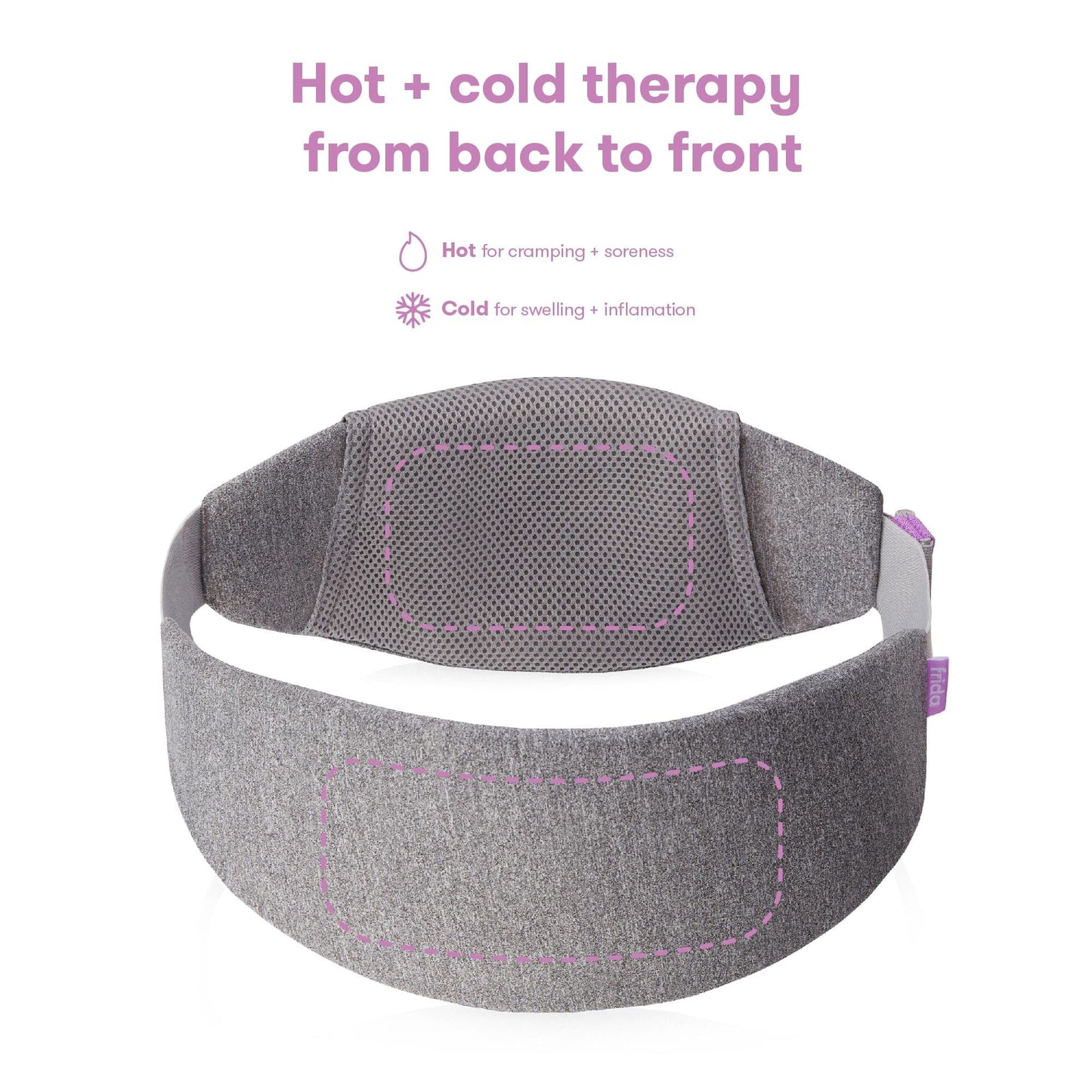 Frida Mom C-Section Hot & Cold Therapy Belly Binder, C-Section Recovery Must Have Belly Band, Incision Protector, for Post-Op & Swelling, Postpartum Essentials, After Birth Brace, Abdominal Binder