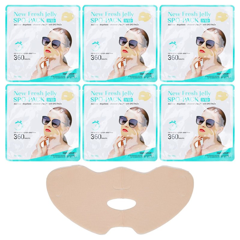 6Pcs Sun Hydrogel Cover Sun, 6Pcs Sunscreen Hydrogel Cover Hydrogel Cover Disposable Moisturizing Half Cover Hanging Ear Sun Cooling Patch for