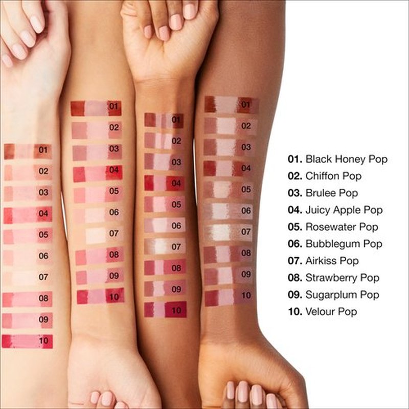 Clinique Pop Plush Creamy Lip Gloss With Hyaluronic Acid + Blend of Aloe Butter, Avocado Butter + Shea Butter | Hydrating + High Shine, Black Honey Pop, 0.11 Fl Oz