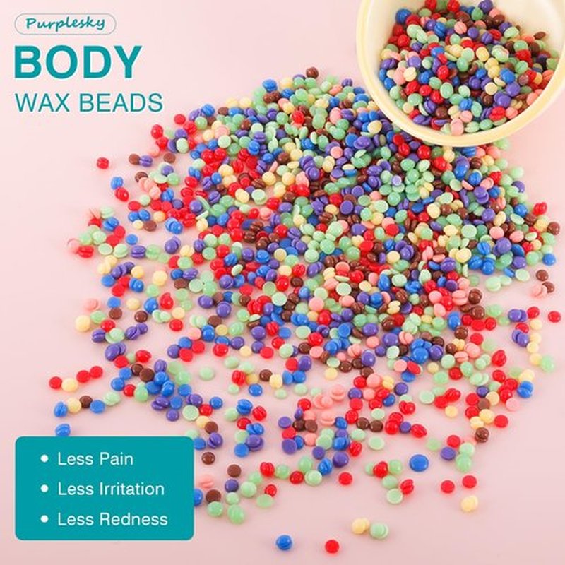 Wax Beads, 2.4 Lbs Coarse Hard Wax Beads for hair removal, Bikini Waxing Beads for Sensitive Skin, Brazilian, Leg, Face, Armpit, Home Waxing Bulk with Silicone Waxing Stick (TEA TREE)