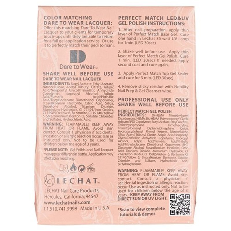 LECHAT Lechat Perfect Match Nail Polish, Honeybuns, 0.5 fluid_ounces