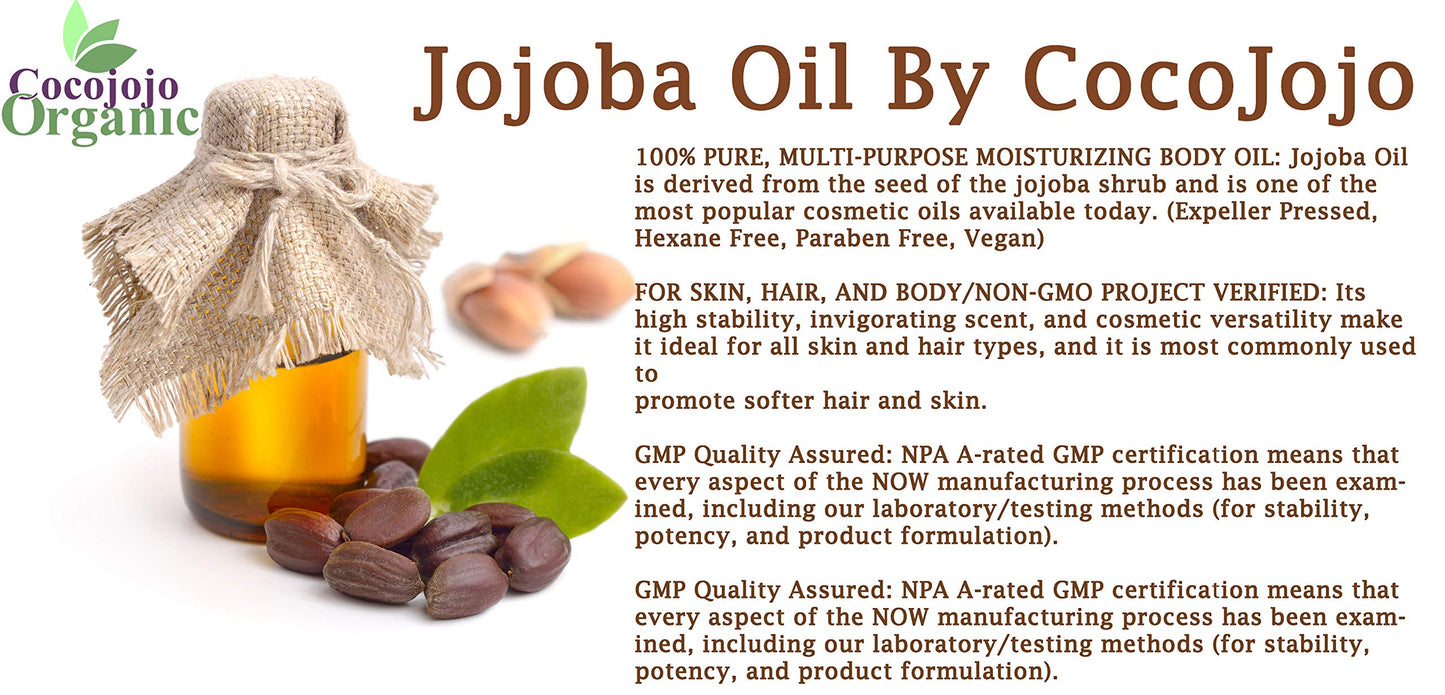 Dr Joe Lab Jojoba Oil 4 oz Pure Natural Cold Pressed Unrefined Extra Virgin - for Hair Skin Body Nail and Beard - Moisturizes, Soothes, Hydrates, & Nourishes