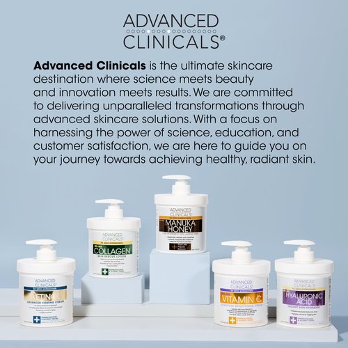 Advanced Clinicals Aloe Vera Lotion Sun Burn Recovery Cream | After Sun Body Lotion W/Vitamin C + Hyaluronic Acid | Sun Damaged Skin Repair Moisturizing Cream | Skin Care Products, Large 16 Oz, 2PC