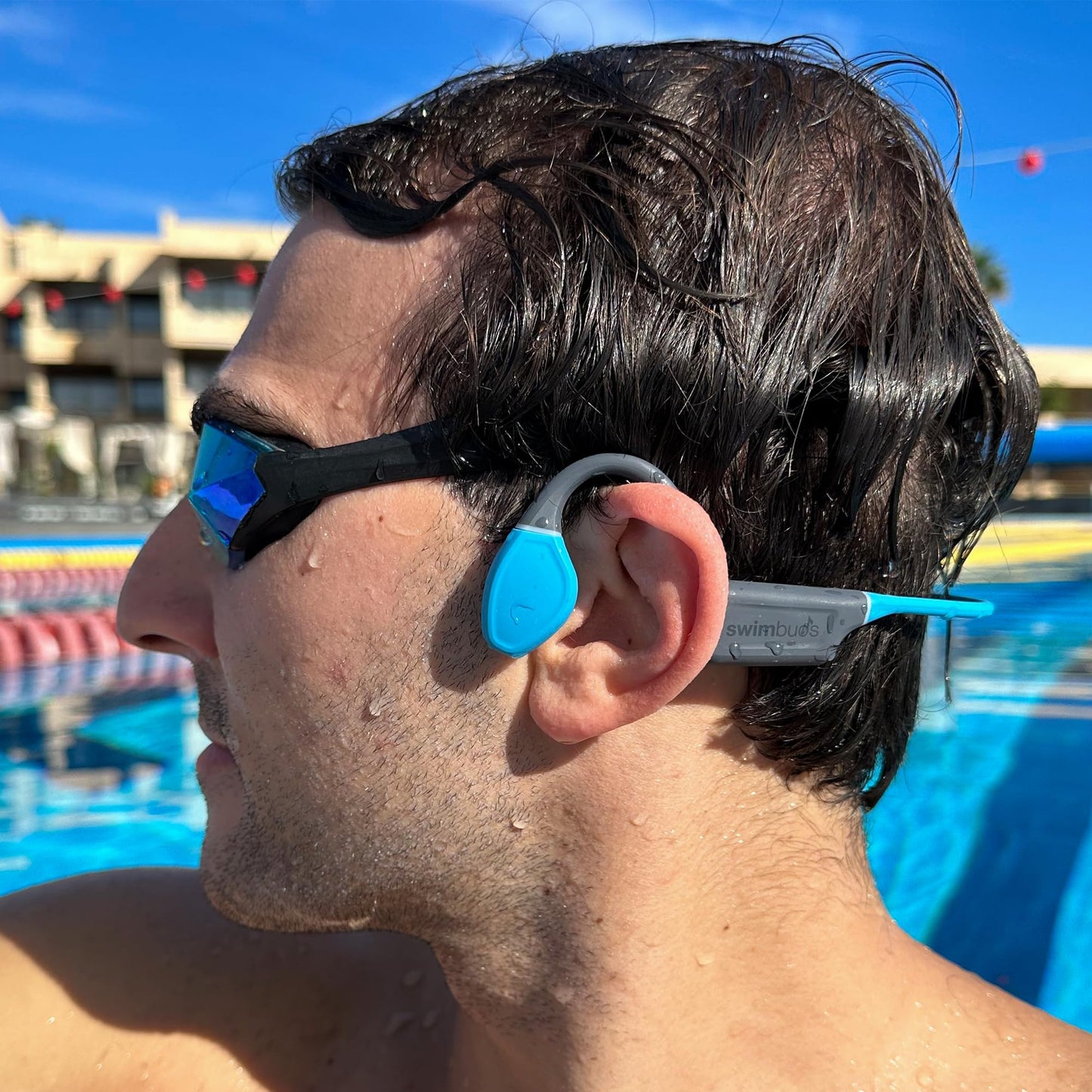Underwater Audio Swimbuds Bone Conduction 2 Waterproof Swim Player, 16GB