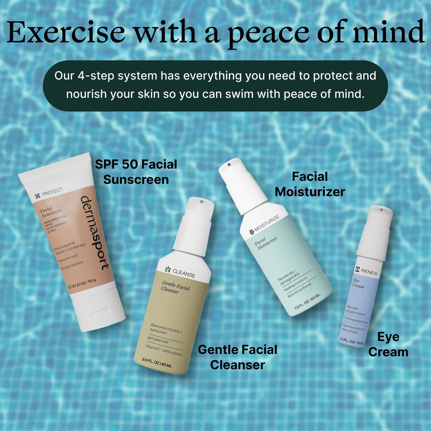 Dermasport SPF 50 Face Sunscreen for Athletes, Zinc Oxide, Reef-Safe