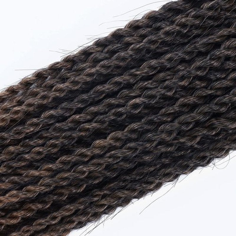 18 Inch 8Packs Senegalese Twist Hair Crochet Braids 30Stands/Pack Synthetic Braiding Hair Extensions for Black Women… (18inch, T1B/27)