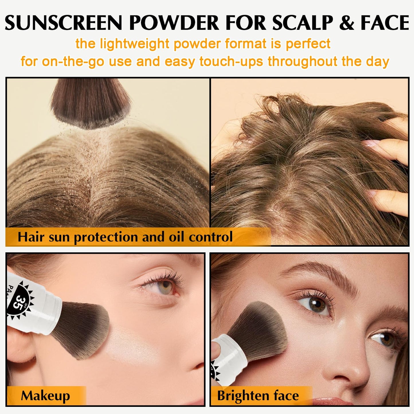 IONSGAKO Mineral Powder Sunscreen SPF 35 Setting Powder for Face, Pink