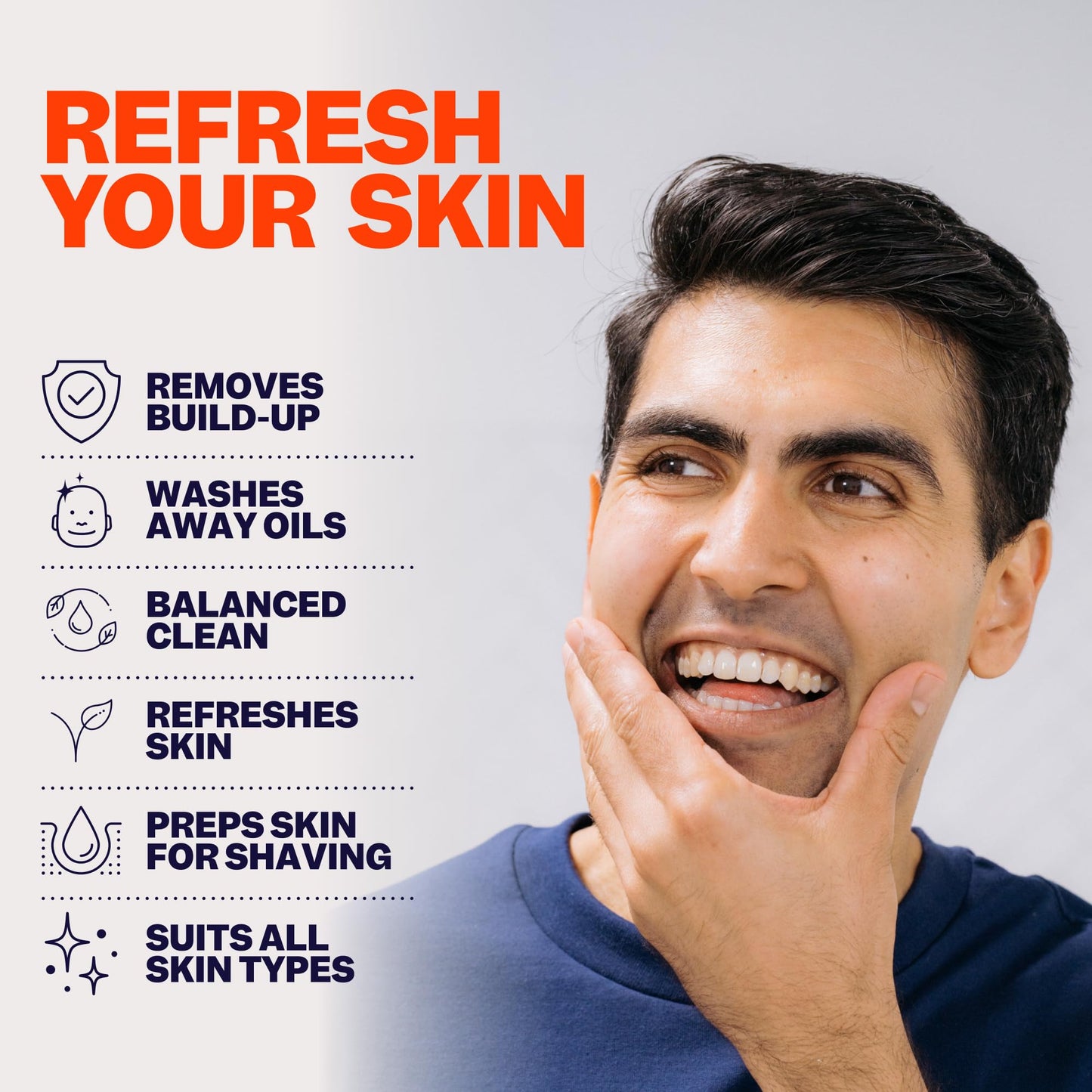 Freebird Daily Body & Face Cleanser for Men, Detoxifying Skin Cleanser with Vitamin E and Salicylic Acid, Gentle Exfoliating Wash, Paraben-Free, Vegan, 3 Fl Oz (90 mL)