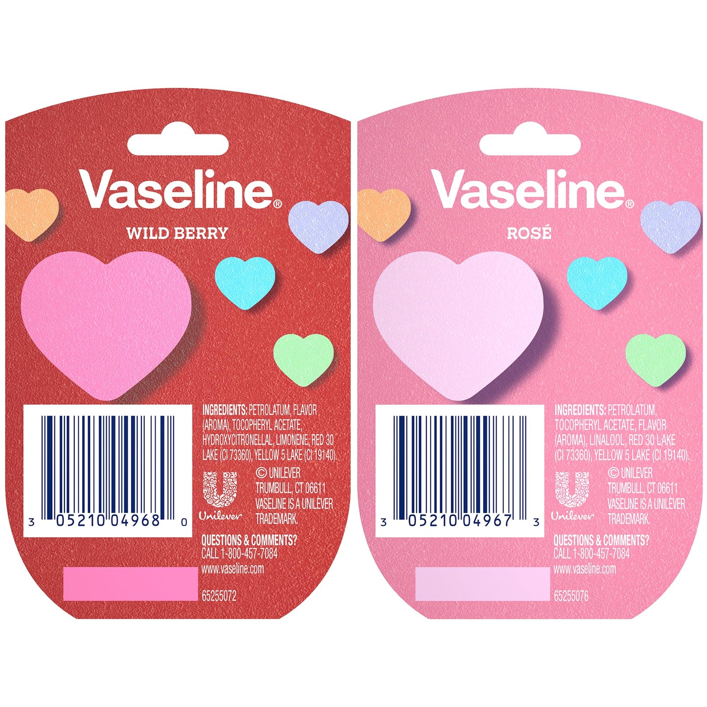 Vaseline Lip Therapy Wild Berry + Rosé Variety 6-Pack – Scented, Lightly Tinted Lip Balms with Vitamin E for Soft, Kissable Lips, 0.25 Oz Ea