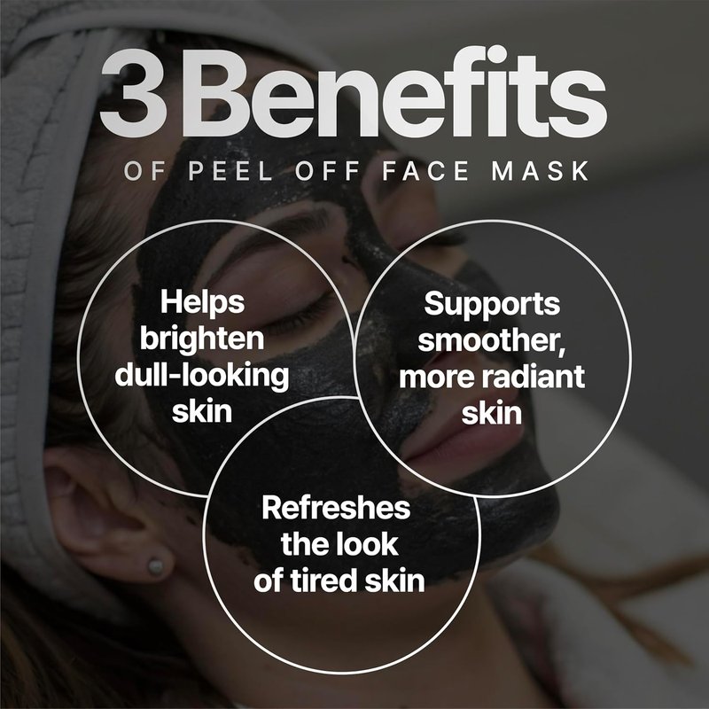 Vitamin C Peel Off Face Mask - Radiance Boosting for Dull Skin | Pore Refining & Deep Cleansing, 5 oz