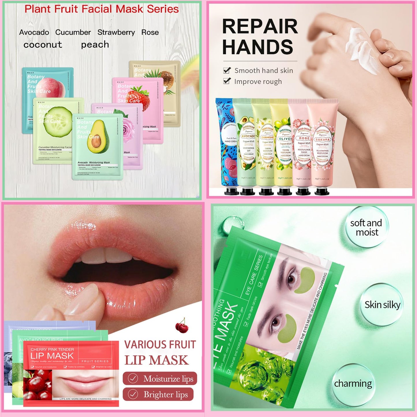 42 PCS Spa Party Supplies for Girls,Spa Party Favors, Facial Masks,Under Eye Patches,Hand Cream, Lip mask,Headband,Sleepover Party Favors,Spa Kit Pool Party Birthday Gifts for Women,Baby Shower Favors