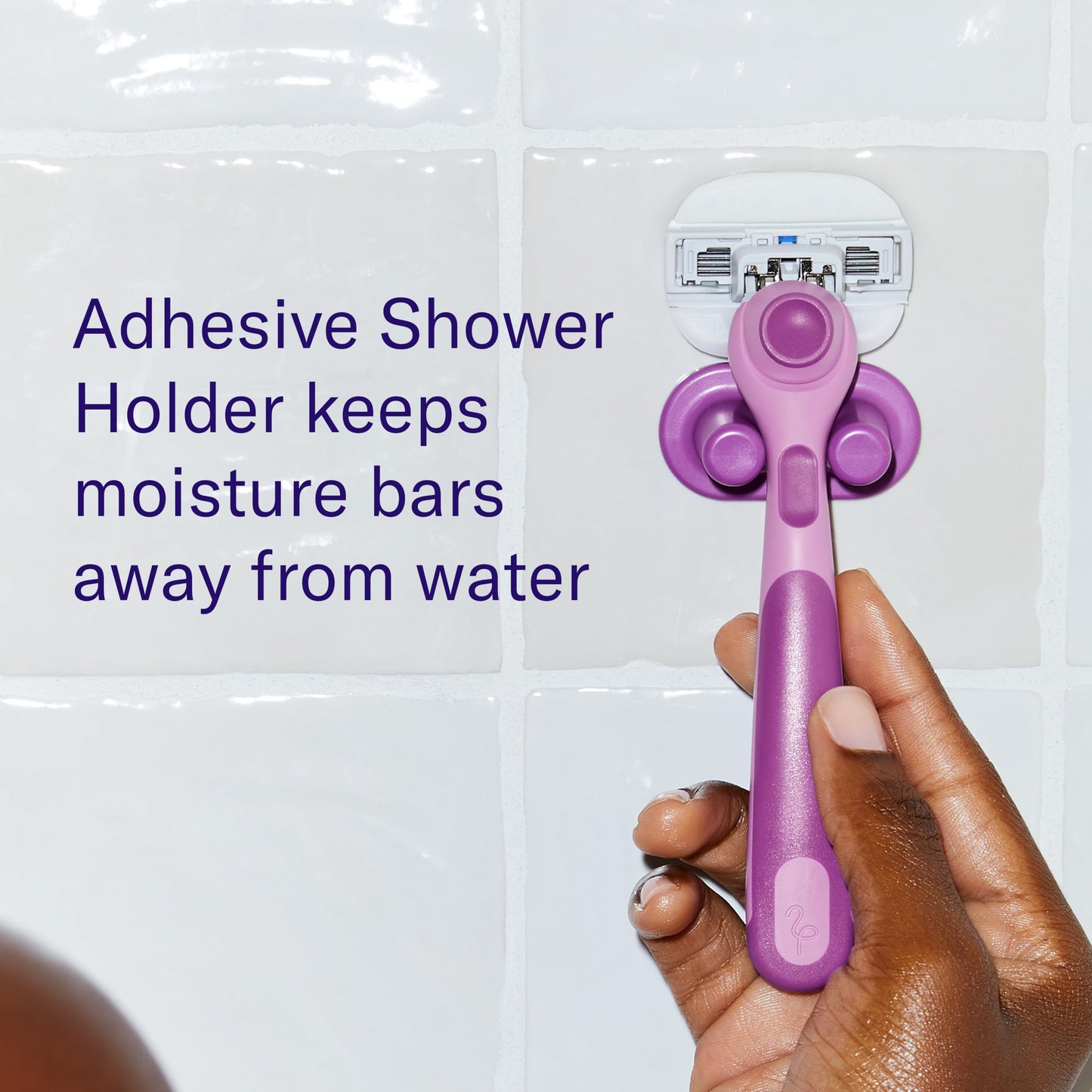 Flamingo Moisture Plus Women's Razor Set - Razor Handle, Blade Refill, and Shower Holde