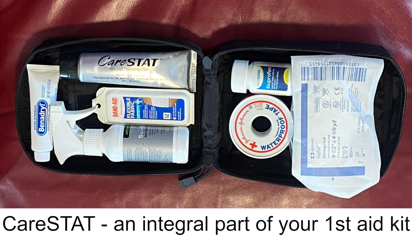 CareSTAT First Aid Kit Gel, 32 PPM Silver Healing Wound Dressing Solution, SilverSol Ag₄O₄ Nano Particles Up to 10x More Powerful Than Other Silver Products, 1 oz