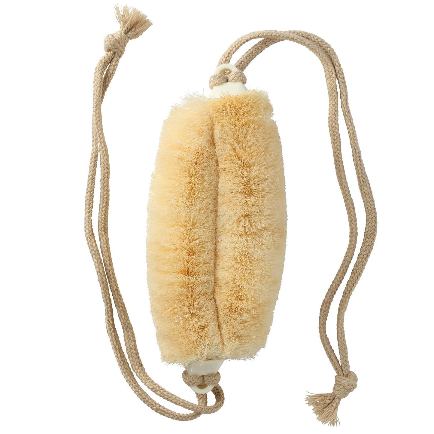 Japanese Tawashi Soft Bath Scrub - Sisal Fiber Body Brush With Rope Handles - Product of Japan