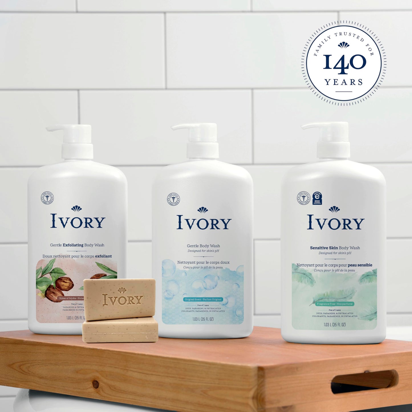 Ivory Exfoliating Bath Bar Soap, Designed for Whole Family with Plant-Based Cleansers, Made Without Heavy Perfumes, Parabens or Phthalates, Warm Vanilla + Oat Milk Scent, 3.17 oz (4 Count) (Pack of 8)
