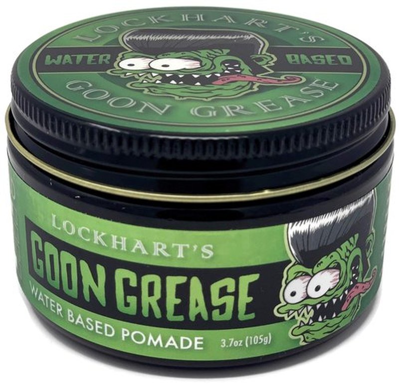 Lockhart’s Authentic Handcrafted Water-Based Goon Grease Firm Hold Hair Pomade, High Shine (3.4oz.)