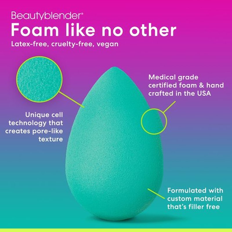 Beautyblender® | Chill Blender Makeup Sponge | Blend Liquid Foundations, Powders and Creams | Streak Free Application | Vegan, Cruelty Free | Made in USA