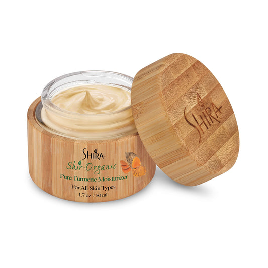 Shira Shir Turmeric Moisturizer - 50ml - Organic Anti-Aging Cream with Vitamins B6 & C, Improves Skin Elasticity, Reduces Acne Scars, Hydrating Facial Moisturizer for Radiant Skin, Natural Skincare