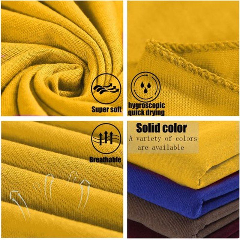 ZRQ 5 Pieces Stretch Turban Headwraps African Women's Hijab Muslim Soft Breathable Hair Scarf Tie Apply for Locs Braid Headband Fashion Women Hijab (Black,Army Green,Leather Powder,Turmeric,Beige)