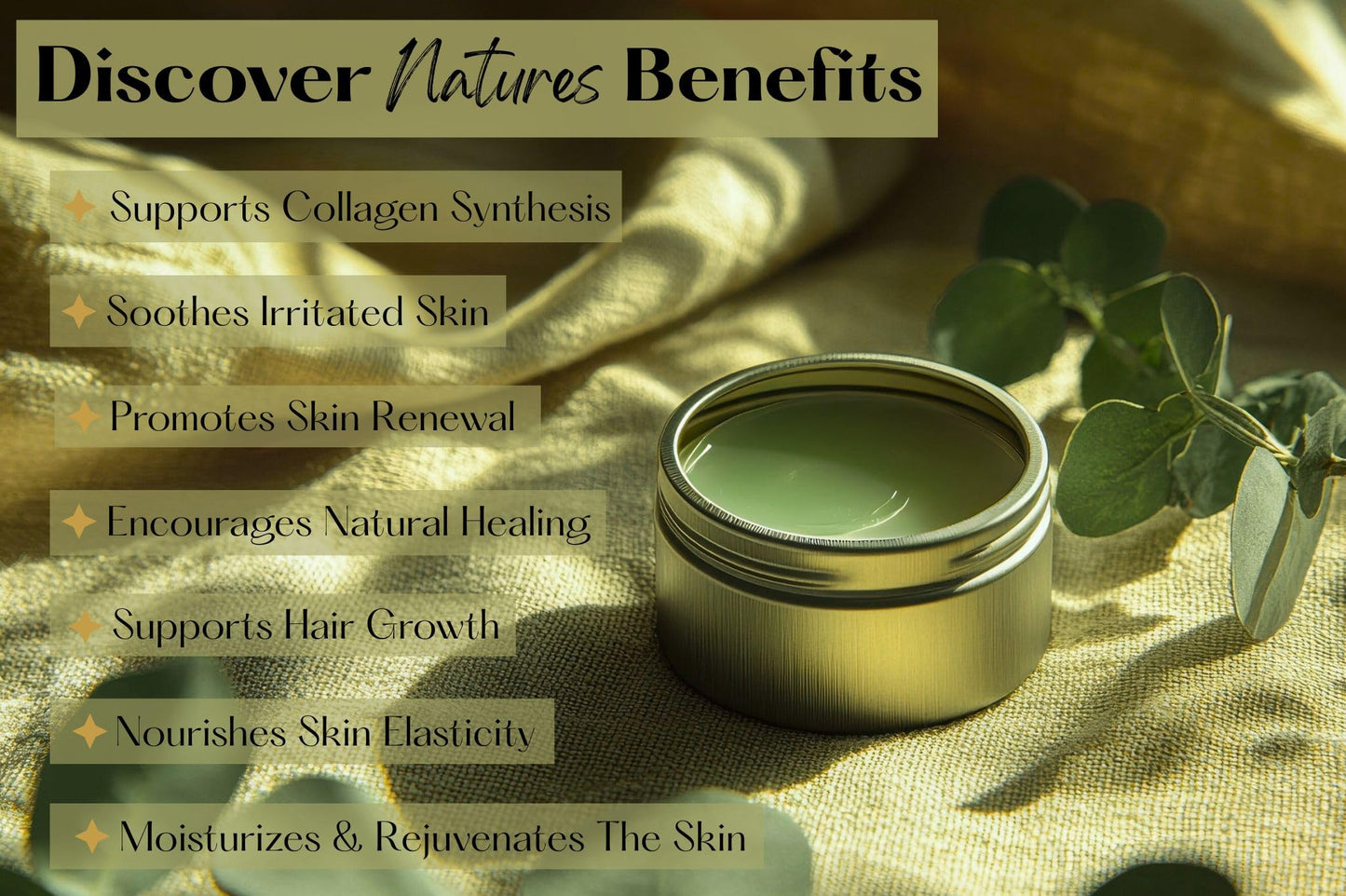 Living Farms Gotu Kola Salve - Centella Asiatica - Organic Collagen Support - Hair Growth, Wound Healing, Scars, Skin Regeneration - Handmade in The USA
