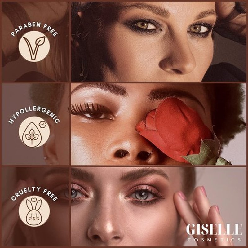 Giselle Cosmetics Sex on the Beach Loose Powder Mineral Makeup Bronzer Maquillaje Countour Highlighter for Face Natural Organic Glow