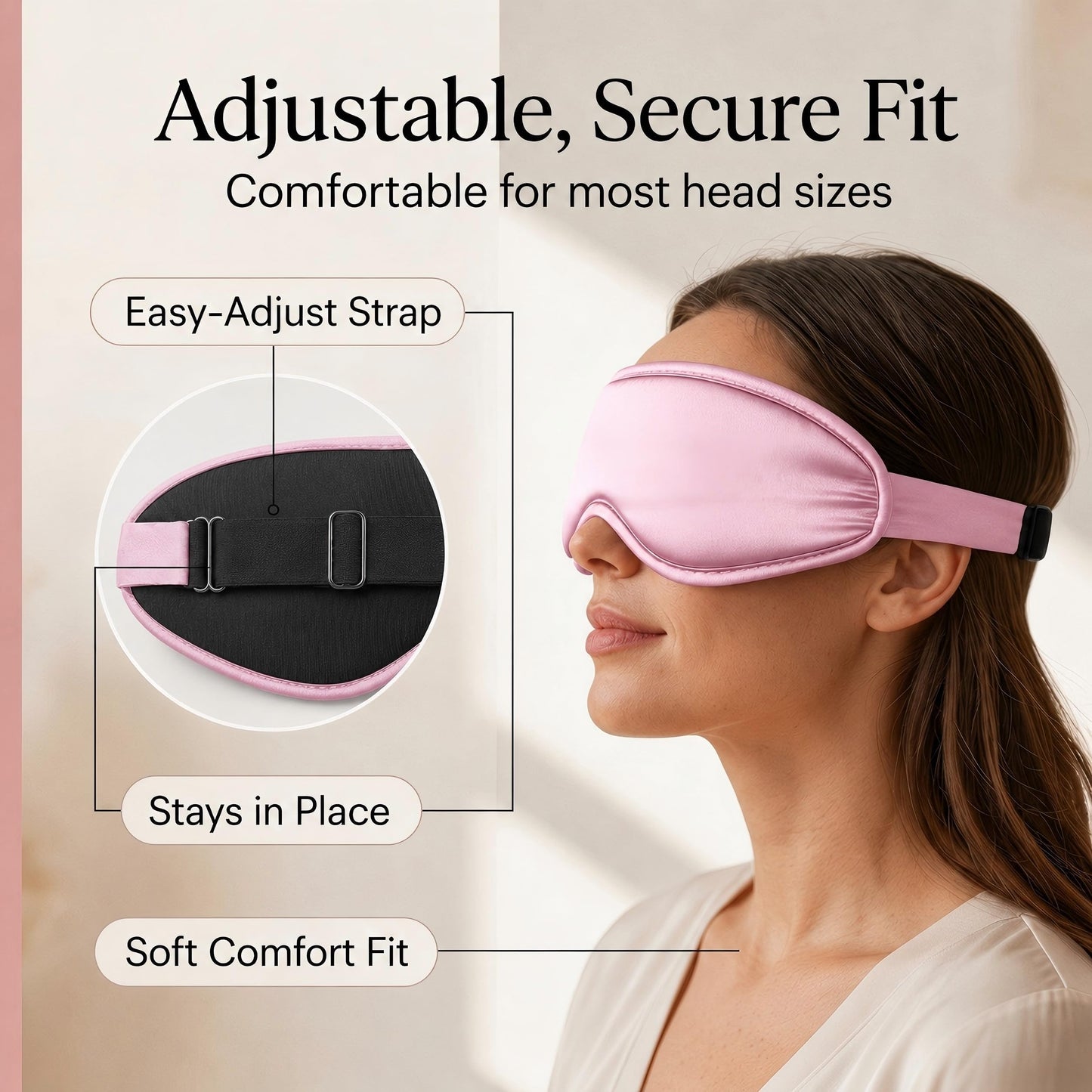Cooling Eye Mask for Puffy Eyes, Pink Self Care Gifts for Women, Reusable Gel Ice Pack Cold Compress for Headache & Migraine Relief, Adjustable Weighted Sleep Mask for Tired Eyes, Relaxation & Spa