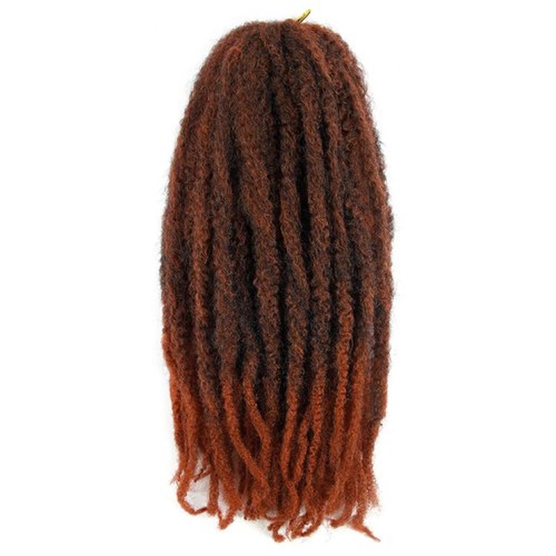Afro Kinky Twist Crochet Hair Braids Marley Braid Hair 18inch Senegalese Curly Crochet Synthetic Braiding Hair (#1B-350)