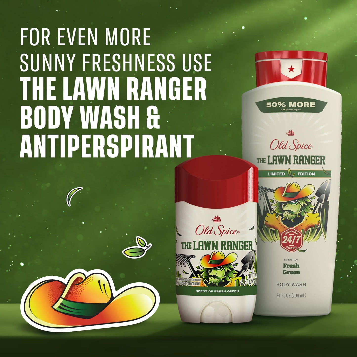Old Spice Body Wash for Men, Summerdudes, 24/7 Shower Fresh with Daily Use, Long Lasting Scent, Cleanse & Refresh Skin, VIP Festival Experience, Lawn Ranger with Fresh Green Scent, 24 oz