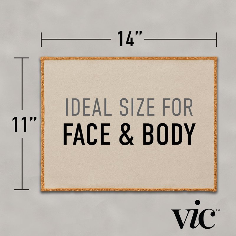 Deep Exfoliating Face & Body Washcloth - Premium Natural Cotton | Skin-Renewing Texture | 14” x 17” Size