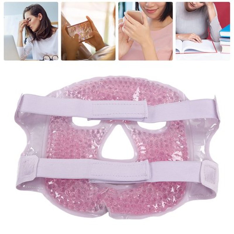 Face ice Pack ice Pack for Face Cold Face Mask Cold Face Eye Mask Ice Pack Reduce Face Puff Gel Beads Hot Heat Cold Compress Pack Face for Reusable for Post Laser Care (Purple)
