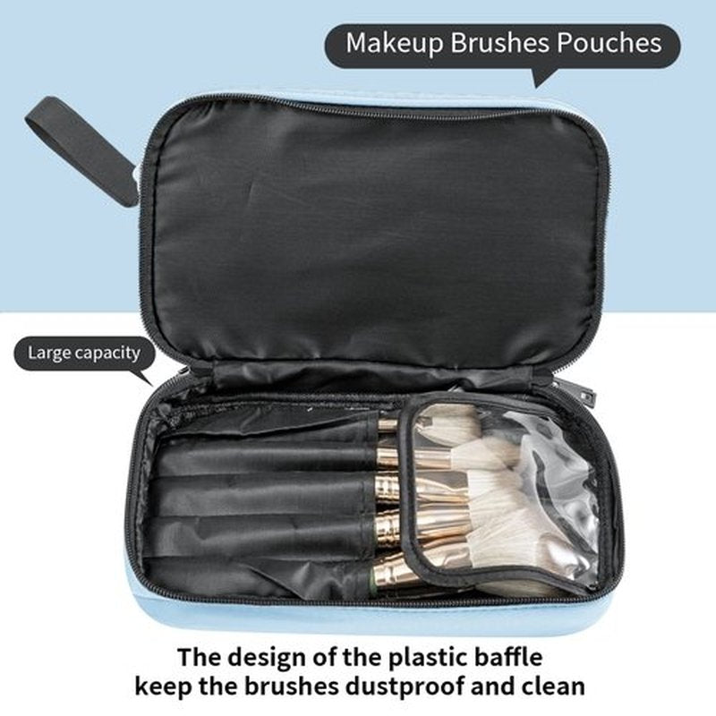 Travel Makeup Bag Cosmetic Bag Makeup Bag Toiletry bag for women and men (Large Blue)