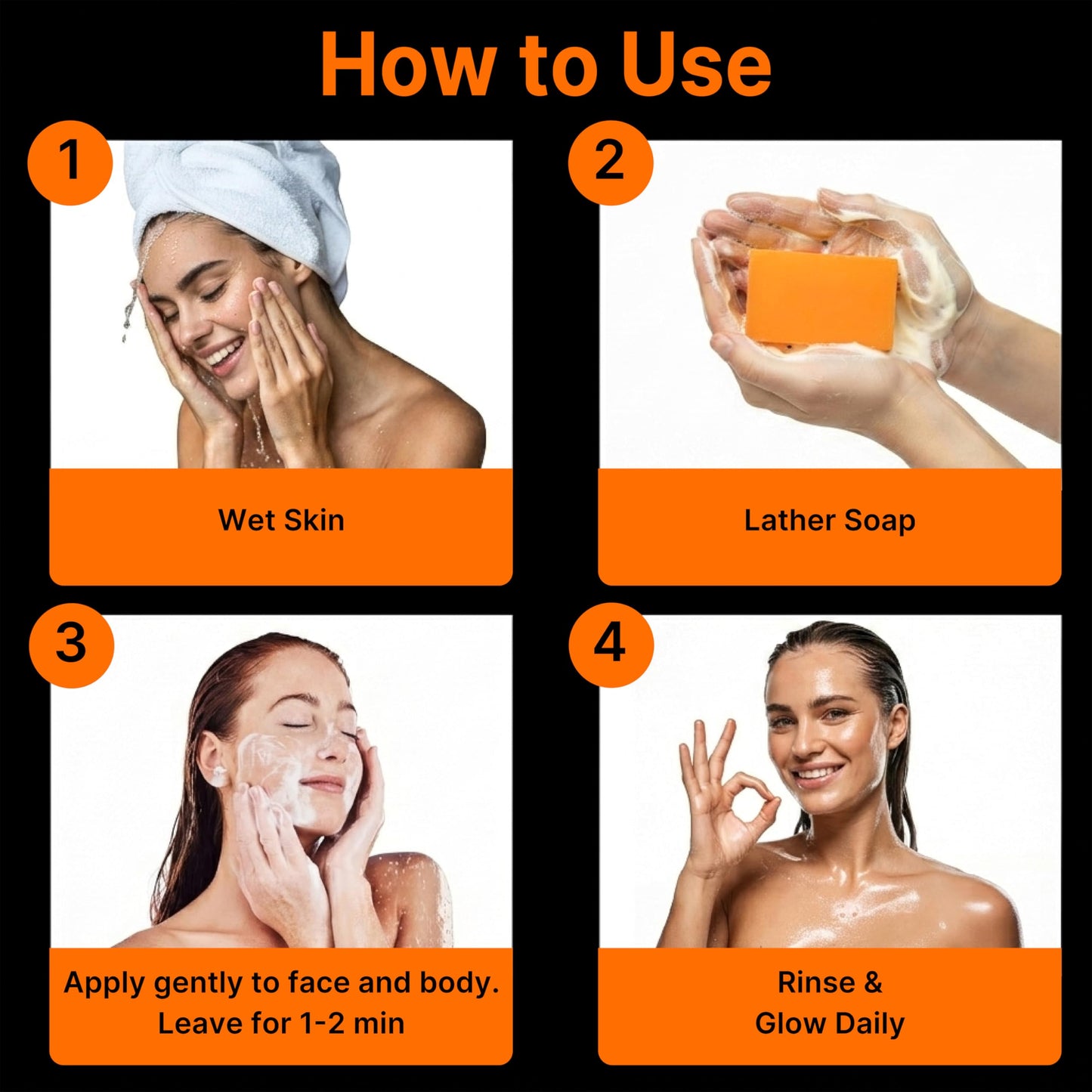 Soap Bar for Sensitive Skin - Korean Formula with Vitamins A, C, D, E & B (Niacinamide & Biotin) Complex - All Natural Face & Body Wash Cold Pressed Gentle Hydrating & Nourishing Soap - 2 Pack