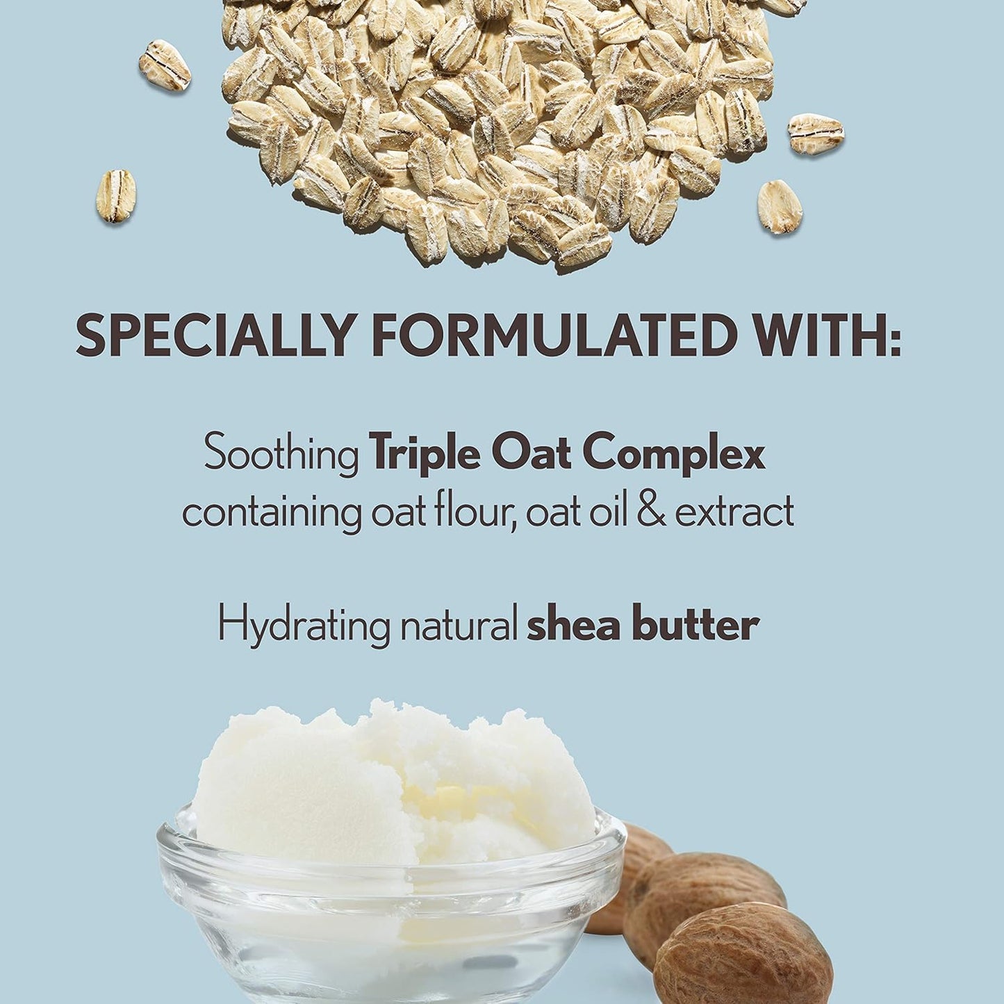 Aveeno Skin Relief Fragrance-Free Moisturizing Lotion for Sensitive Skin, with Natural Shea Butter & Triple Oat Complex, Unscented Therapeutic Body Lotion for Itchy, Extra-Dry Skin, 18 fl. oz