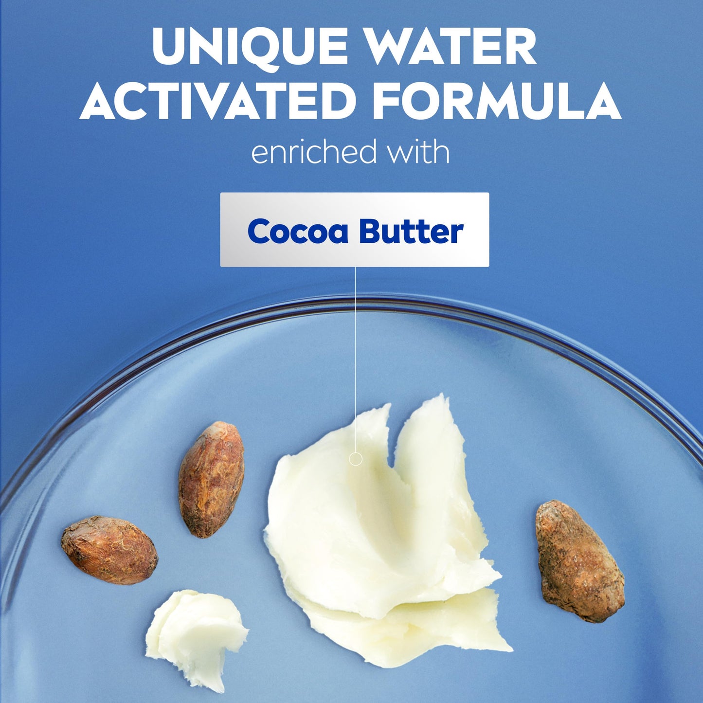 NIVEA Cocoa Butter In Shower Lotion, Water Activated In Shower Moisturizer for Dry Skin to Very Dry Skin, 13.5 FL OZ, Pack of 3