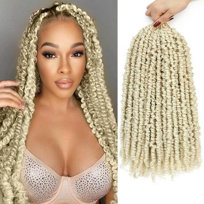 Roalnce Passion Twist Crochet Hair Pre-twisted Hair Extensions Pre Looped Synthetic Braids for Black Women 8 Packs 8 Packs 12 Inch