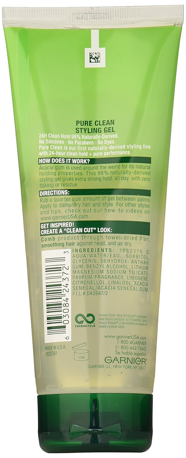 Garnier Fructis Style Pure Clean Styling Gel, 6.80 Oz ( Pack of 6)