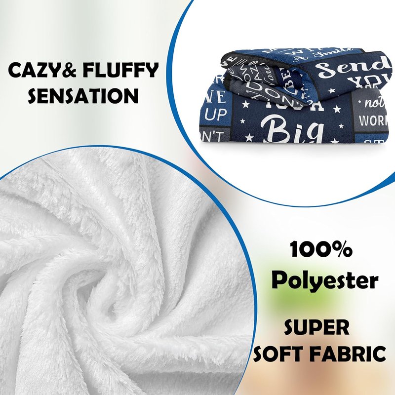 Get Well Gifts for Men | Surgery Recovery Blanket 60”x50” - Inspirational & Encouraging Design